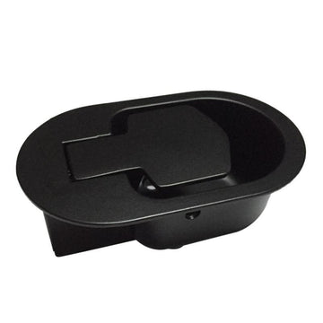 Asidero de asiento cromado redondo negro - Negro