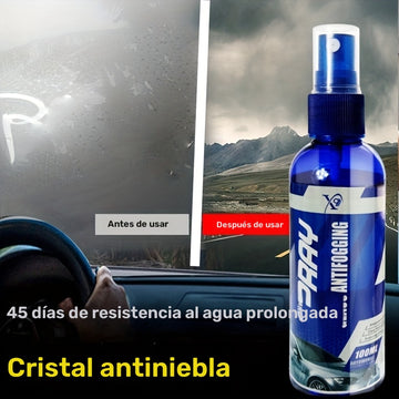 Espray anti-neblina de vidrio de 45 días de duración, a prueba de neblina, para ventanas de automóvil y cascos - Fácil de aplicar, mejora la visión clara para parabrisas y vidrio interior, visibilidad interior | Aplicación fácil | Espray de larga duració
