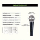 Micrófono profesional SM58YY con cable | Alimentación por USB, conector de 6.35 mm | Ideal para karaoke, transmisiones en vivo y videoconferencias | Sonido de alta fidelidad, reducción de ruido | Diseño elegante en negro con rejilla metálica | Compatibil