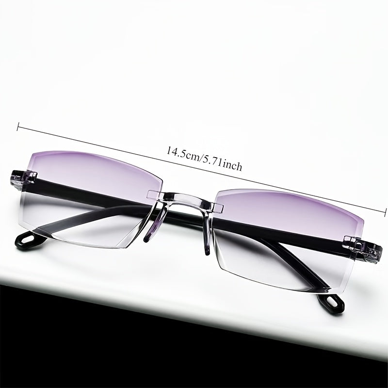 Gafas Anti-Luz Azul de Moda, Gafas Sin Marco Modernas para Computadora, Modelo Único para Hombres y Mujeres con Visión Clara