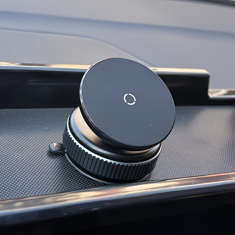 Soporte para teléfono con ventosa de vacío, giratorio 360°, diseño magnético de doble cara sin adhesivo, plegable telescópico, ideal para coche y hogar, efecto óptimo del anillo magnético