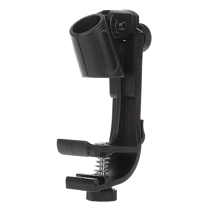 4 soportes ajustables para micrófonos de batería, sujetadores antichoque para aro de tambor, abrazaderas para micrófono de instrumentos musicales