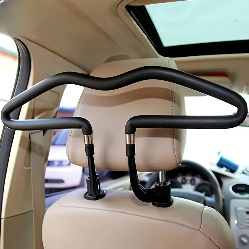 Nueva y mejorada gancho de asiento de coche multifuncional de acero inoxidable - Plegable, adecuado para abrigos y bolsas de embalaje de trajes, bolsas de snacks, compatible con la mayoría de sedanes y SUVs.