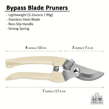 1pc/2piezas Juego de Tijeras de Podar para Jardín de Mayores Cuchillas Afiladas para Cortar Flores, Recortar Plantas, Bonsai y Recoger Frutas
