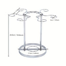 1pc Soporte Creativo para Copas de Vino, Diseño Lujoso, Sostiene 6 Vasos, Estante Colgante con Alambre de Hierro, Sin Necesidad de Taladrar, Exhibidor Premium para Decantador y Aireador de Vino