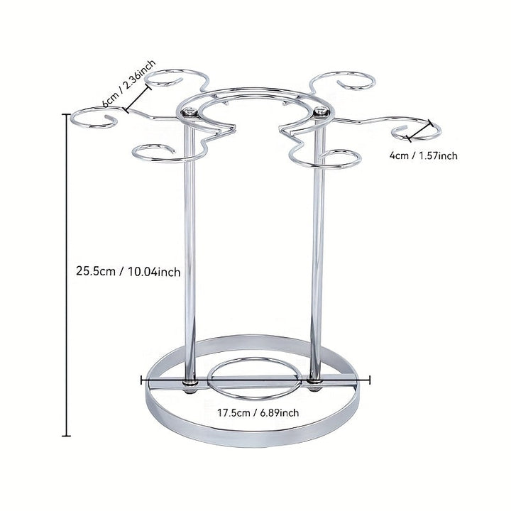 1pc Soporte Creativo para Copas de Vino, Diseño Lujoso, Sostiene 6 Vasos, Estante Colgante con Alambre de Hierro, Sin Necesidad de Taladrar, Exhibidor Premium para Decantador y Aireador de Vino