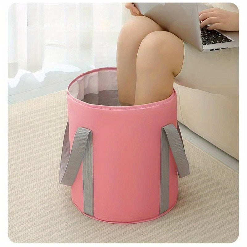 1 pieza, baño de pies portátil plegable para el hogar, bolsa de spa de pies, lavabo de exteriores, adecuado para la relajación, la pesca, el camping y el spa familiar - No requiere energía, spa de pies de viaje | Baño de pies aislado