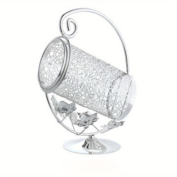 Soporte Elegante para Botella de Vino Individual - Metal con Patrones Intrincados de Hojas y Enredaderas, Acabado Dorado para Mesa en Sala de Estar, Cocina o Comedor - Portavinos Decorativo, Adorno para la Cocina