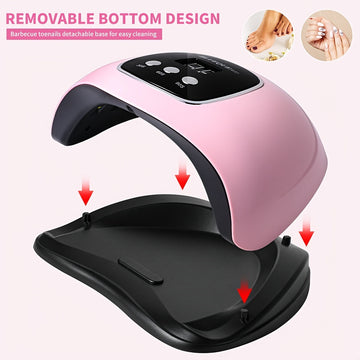36LED Lámpara Secadora de Uñas para Esmalte, Luz Manicura con Cable USB, Kit Profesional para Gel y Pedi en Rosa Blanco, Herramienta de Salón para Todo Tipo de Uñas