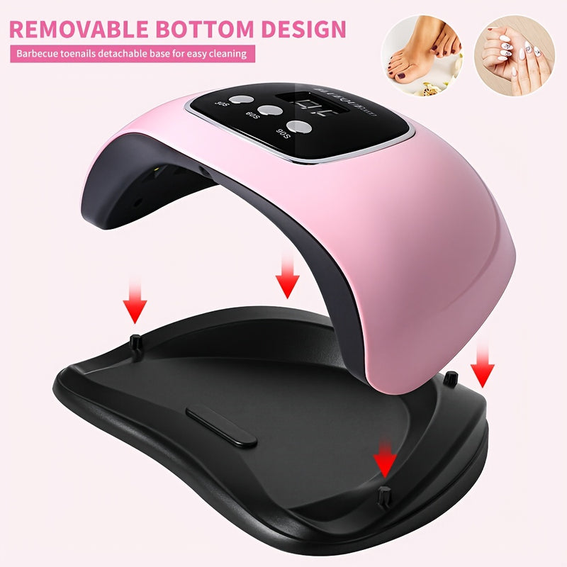 36LED Lámpara Secadora de Uñas para Esmalte, Luz Manicura con Cable USB, Kit Profesional para Gel y Pedi en Rosa Blanco, Herramienta de Salón para Todo Tipo de Uñas