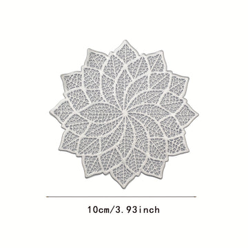 6pcs, Posavasos de Hoja del Árbol de la Riqueza, Tapete Aislante para Decoración de Mesa de Comedor en Casa