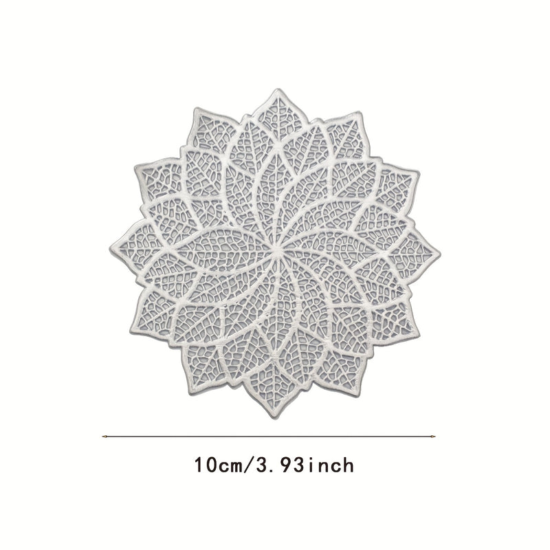 6pcs, Posavasos de Hoja del Árbol de la Riqueza, Tapete Aislante para Decoración de Mesa de Comedor en Casa