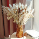 109 pzas Ramo de Flores Artificiales Bohemias - Pasto de Pampas, Trigo, Globo Dorado, Combinación de Hierbas de San Valentín - Hermosa Decoración de Habitación, Decoración del Hogar, Decoración de Mesa, Boda, Fiesta, Centro de Mesa para Eventos