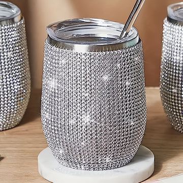 1pc Taza de cáscara de huevo en forma de U de acero inoxidable, 12oz, multiusos, reutilizable, solo lavado a mano, no eléctrica