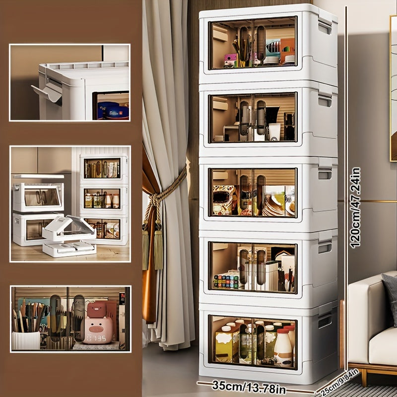 Organizador plegable versátil, ideal para snacks, juguetes, ropa y más, perfecto para cocina, dormitorio, baño y residencias estudiantiles