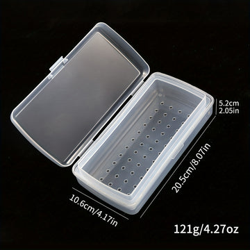 1 caja de esterilización de uñas - bandeja de almacenamiento de esterilización rápida con compartimentos, ideal para uso en salones de uñas y organización de decoración, material PP duradero, transparente rosa/azul/verde, accesorios de arte de uñas