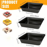 Bandeja de Horneado de Acero al Carbono Resistente - Apta para Horno, Freidora de Aire y Lavavajillas - Antiadherente y Antioxidante - Bandeja Rectangular para Galletas, Pizza y Asados - Fácil Limpieza - Gran Capacidad para Cocinas Domésticas y Comercial