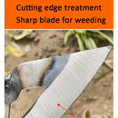 Hacha hueca de acero endurecido de alta calidad - Rascador de malezas portátil con mango ergonómico, duradero y resistente a la corrosión para jardines de verduras, camas de flores y aéreo de suelo, herramienta de jardinería, acabado metálico elegante, m