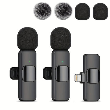 Micrófono de solapa inalámbrico Beekinn - Recargable USB-C, 2.4GHz, plug and play, para iPhone, iPad, Android, grabación de audio y video, transmisión en vivo, entrevistas