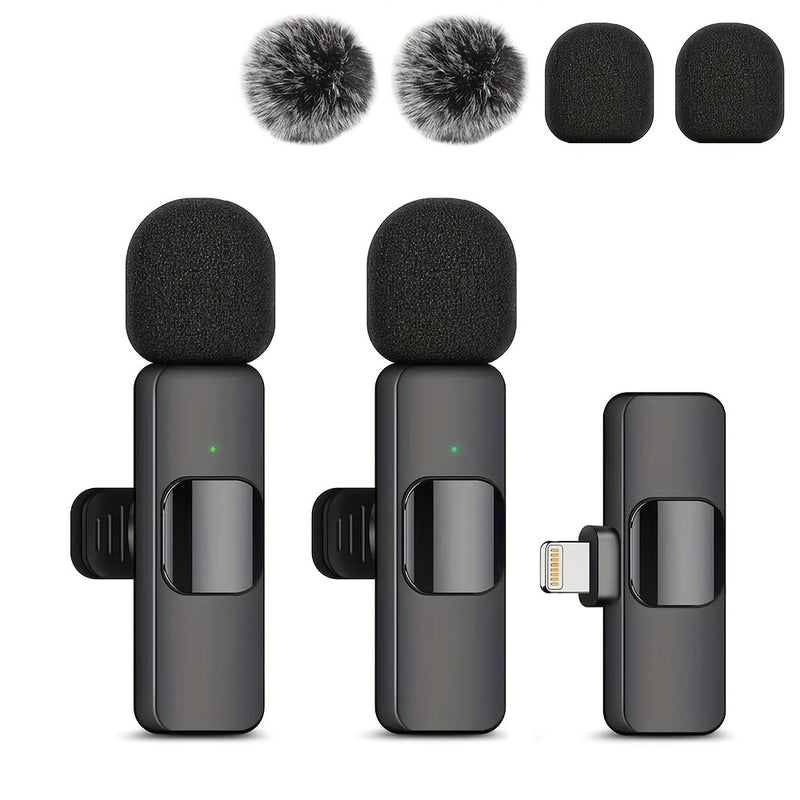 Micrófono de solapa inalámbrico Beekinn - Recargable USB-C, 2.4GHz, plug and play, para iPhone, iPad, Android, grabación de audio y video, transmisión en vivo, entrevistas