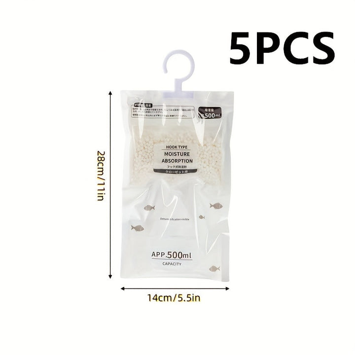 Bolsa Absorbente de Humedad Montada en la Pared, Bolsa Absorbente de Humedad y Anti-moho para Deshumidificación, Desecante, Anti-moho Adecuado para Armarios y Guardarropas - Bolsa de Deshumidificación Reutilizable Adecuada para Deshumidificación en Dormi