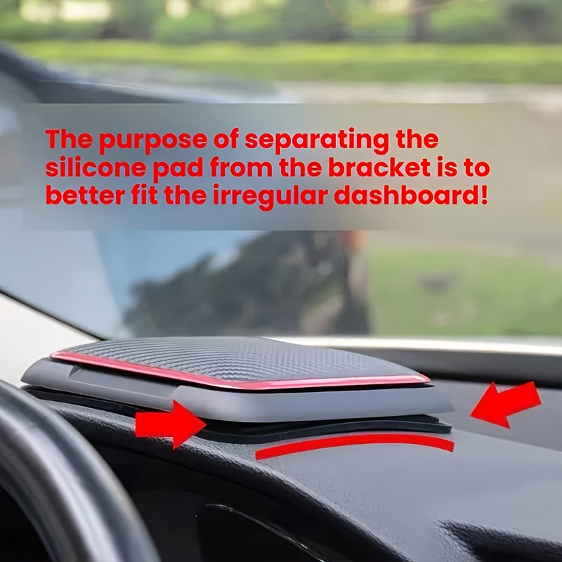 Soporte de Teléfono para Coche de Silicona con Adhesivo para el Tablero, Agarre Antideslizante y Parasol - Soporte de Navegación AR para Todos los Vehículos