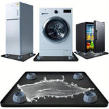 Almohadilla de lavadora de plástico de silicona con 4 bases elevadas para limpiar debajo, protector de suelo antideslizante, bandeja de refrigerador antiofusión, almohadilla de secadora multifuncional duradera, lavadora de vino para mini refrigerador, ma