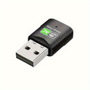 1 pieza, Adaptador inalámbrico USB de doble banda, 600 Mbps, 2,4 G/5,8 G, sin controlador, Plug & Play, sin batería necesaria, compatible con XP/Win7/8/8.1/10/11, ideal para PC y portátiles, conectividad inalámbrica de portátiles | Adaptador sin controla