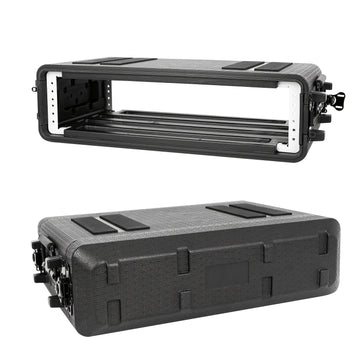 Estuche Rígido Duradero de 2U con Inserción de Espuma - Ideal para Sistemas de Micrófonos Inalámbricos, Amplificadores, Efectos y Mezcladoras - Soporte de Viaje Profesional para Almacenamiento Seguro, Estuche para Audíofono