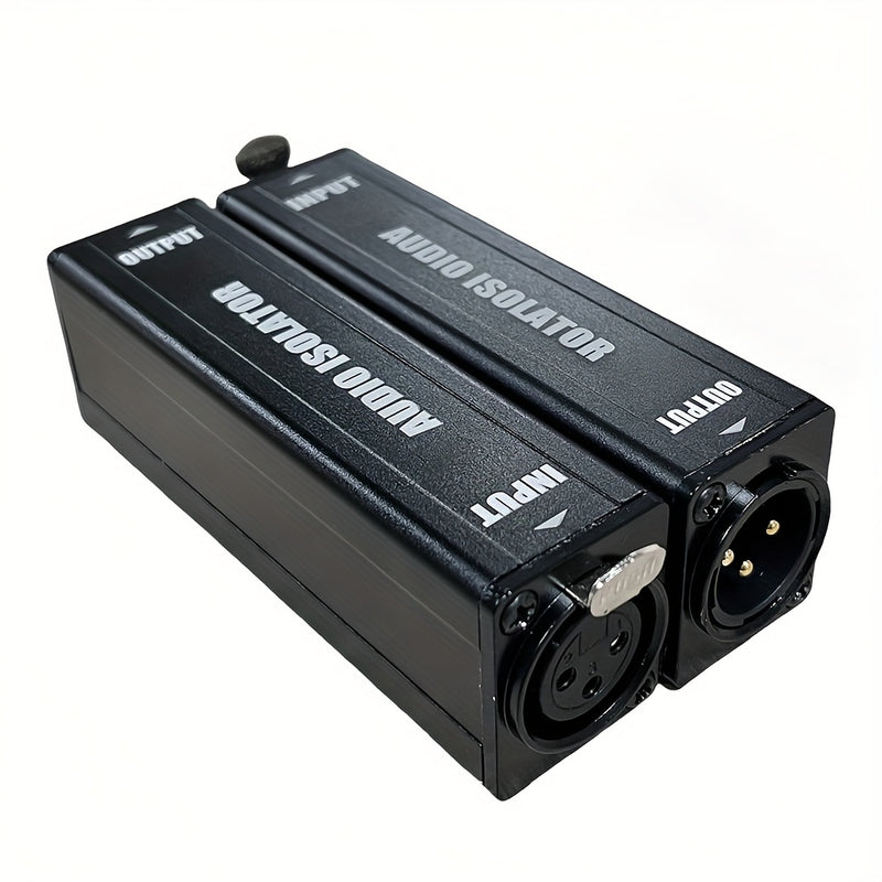 Aislador de audio XLR, aisladores de tierra estéreo de un solo canal, filtros de ruido canceladores de ruido adecuados para micrófono, estéreo, amplificador, mezclador y consolas de audio