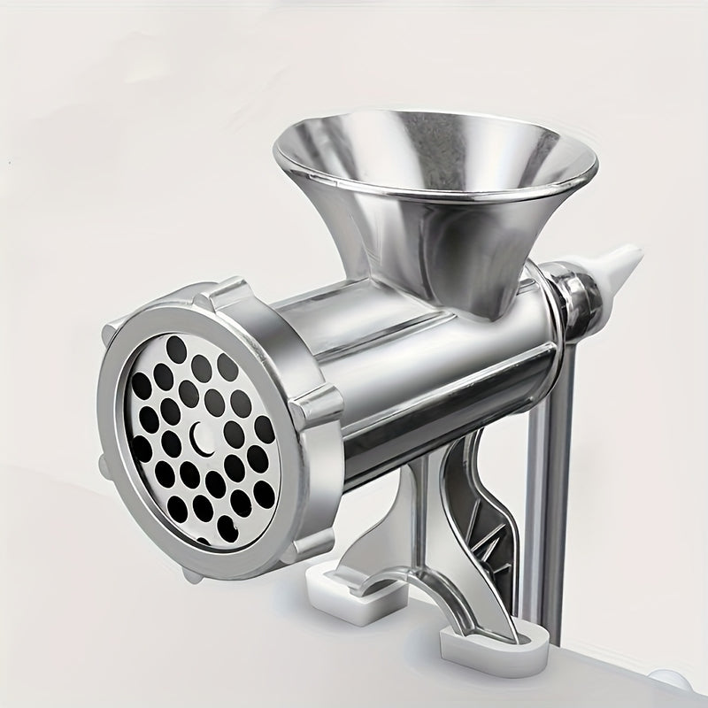 Molino de carne manual PMMJ, procesador de alimentos con manivela de acero inoxidable y sujeción de escritorio, herramienta multifuncional para la cocina para moler carne, verduras y embutidos, no requiere electricidad ni batería, herramienta para hacer