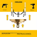 Kit de Tejado de Bronce Vintage de Alta Resistencia con Cadena de Luz Colgante de 97.54cm - Fácil Instalación, Alta Capacidad de Carga para Lámparas de Araña y Luces de Techo