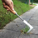 1 pieza de segadora manual de acero inoxidable - No necesita electricidad, mango ergonómico para la eliminación de malezas en carreteras y jardines, herramienta duradera para la eliminación de malezas para vehículos y uso al aire libre, herramienta para