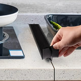 Llenador de espacios de silicona para armarios de estufa - Cinta de calafateo resistente a altas temperaturas para estufas de gas, material resistente al calor no adherente, fácil de aplicar y quitar, se ajusta a armarios estándar, protector de superfici