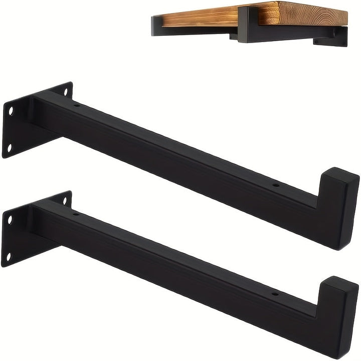 1 estante de arte de hierro montado en la pared, marco de acero inoxidable negro mate, resistente a la oxidación, se adapta a diferentes estilos de decoración | Ahorro de espacio, ideal para apartamentos pequeños, cocina, baño, práctico y decorativo!