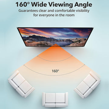 Proyector Portátil de 72 Pulgadas - Pantalla Plegable HD 4K 16:9 con Tela Antiarrugas, Soportes en Esquinas y Cuerda Negra para Cine en Casa, Fiestas o Aula
