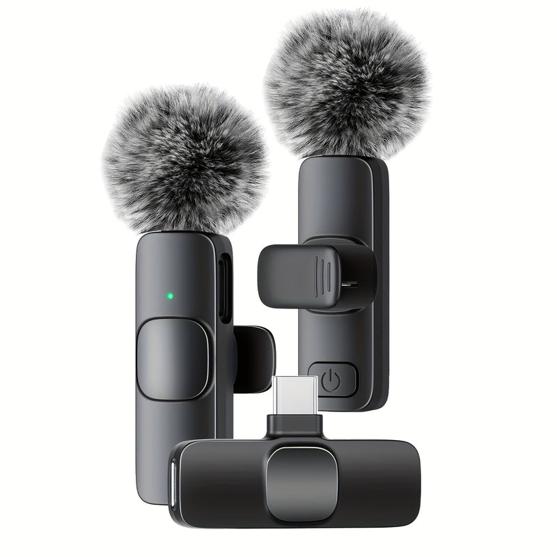 Microfono de Solapa sin varillas Profesional con Grabación Omnidireccional y Recargable por USB-C - Grabación con Un Toque para Smartphones/Tabletas/Cámaras - Ideal para Podcasts, Vlogs, Entrevistas en Vídeo, Equipo de Vlogging | Diseño Elegante del Rece