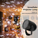 1 lámpara de proyección con copo de nieve en carcasa negra, alimentación USB, luz ambiental, ideal para Navidad, fiestas, Halloween, bodas y decoración interior. Perfecta para eventos, festividades y proyectos de habitaciones