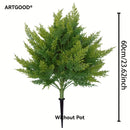 3 piezas de ARTGOOD, ramas de cedro artificial con estacas, 23,62" de verdor para el hogar, jardín, decoración de bodas, ramas de pino falso grandes para uso interior y exterior (sin maceta incluida)