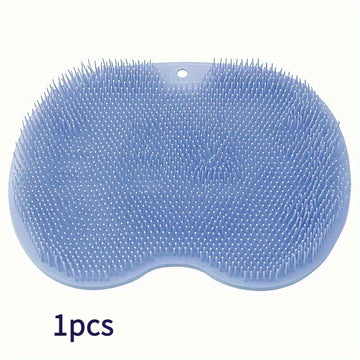Alfombrilla de Masaje de Silicona Rosa para Bañera y Ducha - Fregador de Pies y Espalda Montado en la Pared con Ventosas Antideslizantes, Cepillo Corporal Exfoliante para Limpieza Profunda y Relajación, Sin Necesidad de Pilas, Accesorio para Bañera | Sup
