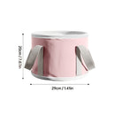 Explor Foot Spa - Cubo Portátil Plegable para Baño de Piernas y Pies con Asas Ergonómicas, Sin Necesidad de Electricidad, No Tóxico & Libre de Formaldehído, Diseño Rosa y Gris para Relajación en Casa o Viajes