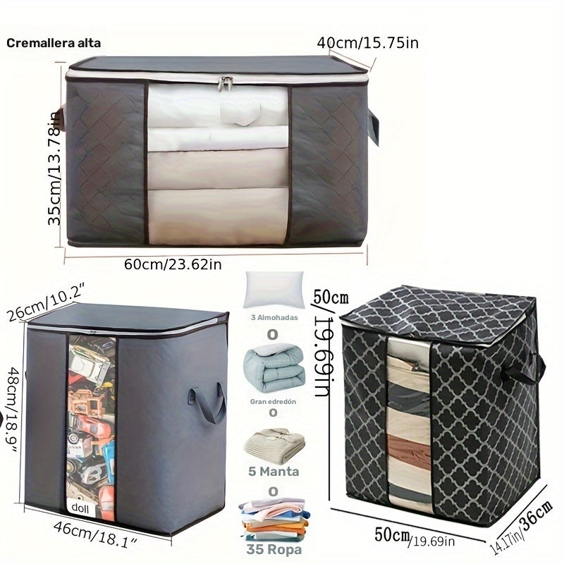 3 piezas de bolsas de almacenamiento con asas, organizadores para dormitorio y clóset, cajas multiusos, regalo para Navidad o Halloween
