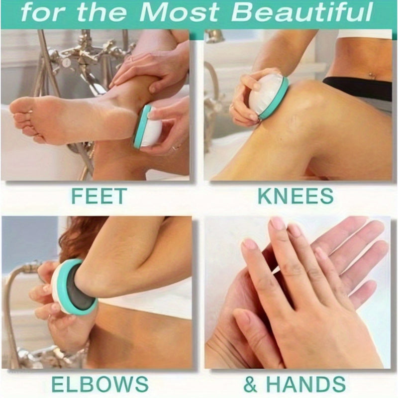 1 pieza, herramienta portátil para pulir y eliminar el pie - Esponja de dermabrasión sin alcohol con mango ergonómico, no necesita batería para pedicura, manicura, uso en casa - Fomenta una presión saludable y formación, accesorio para pedicura, herramie