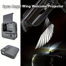 2 piezas/set luz de proyección LED para puerta, Alas de Ángel, luz decorativa de ambiente - Luz de bienvenida, señal luminosa, saludo de paso, sin batería