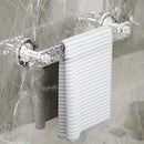 Barra de Toallas para Baño con Alta Adhesión - Montaje en Pared, Transparente con Diseño de Ondas Acuáticas, Ideal para Organización del Hogar