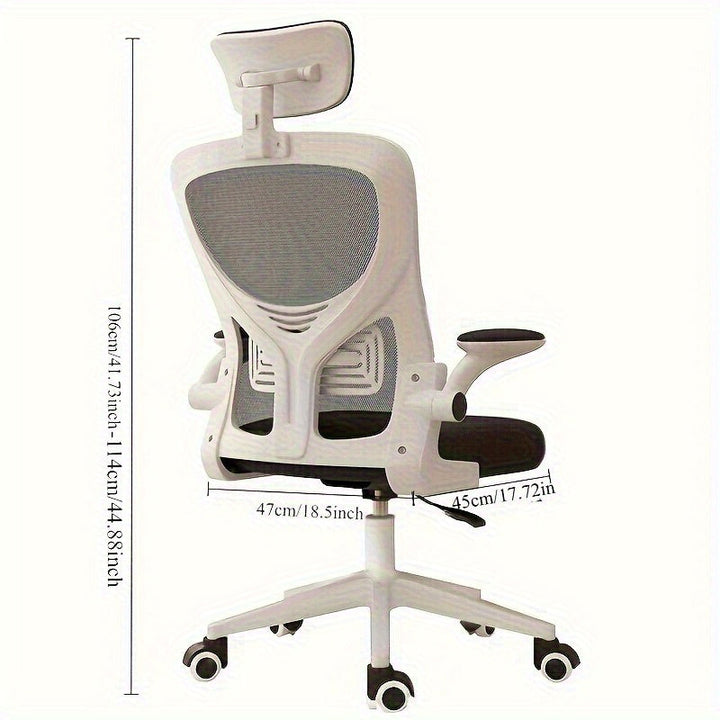 Butaca Ergonómica Ajustable de 13 Posiciones - Inclinación Manual de 11 Niveles, Malla Transpirable, Soporte Lumbar y Base Giratoria para Oficina o Hogar, Ideal para Todas las Estaciones (12 Meses)