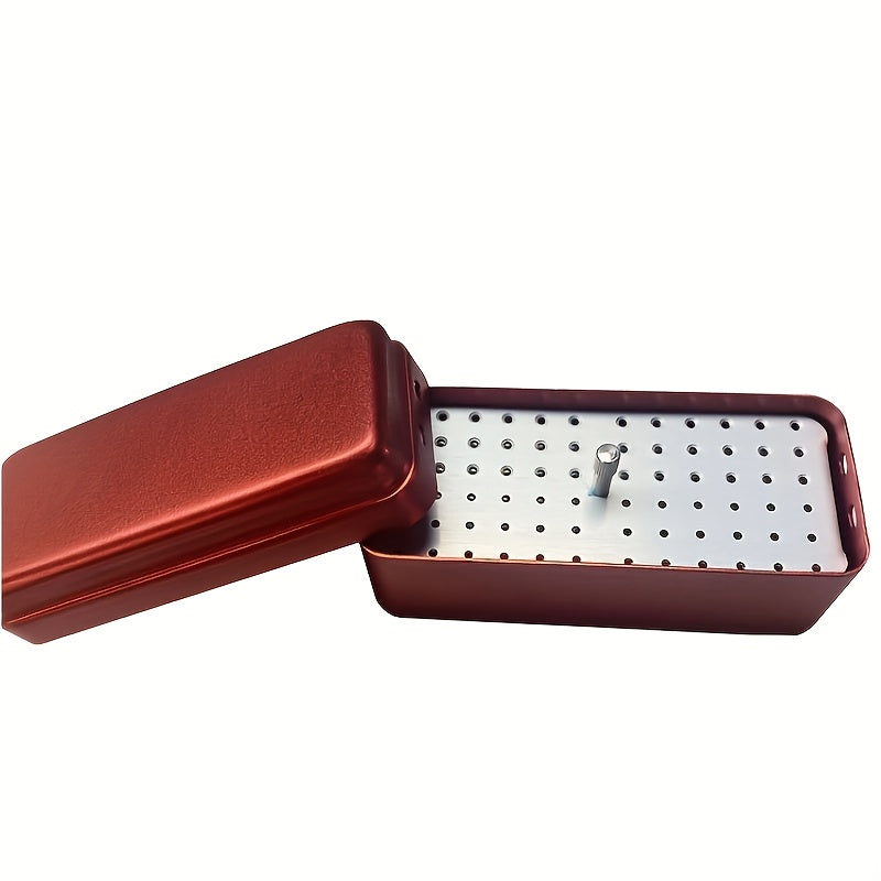 Caja de desinfección de agujas de coche con tapa, desmontable, contiene 72 orificios, disponible en 4 colores, caja de desinfección reutilizable