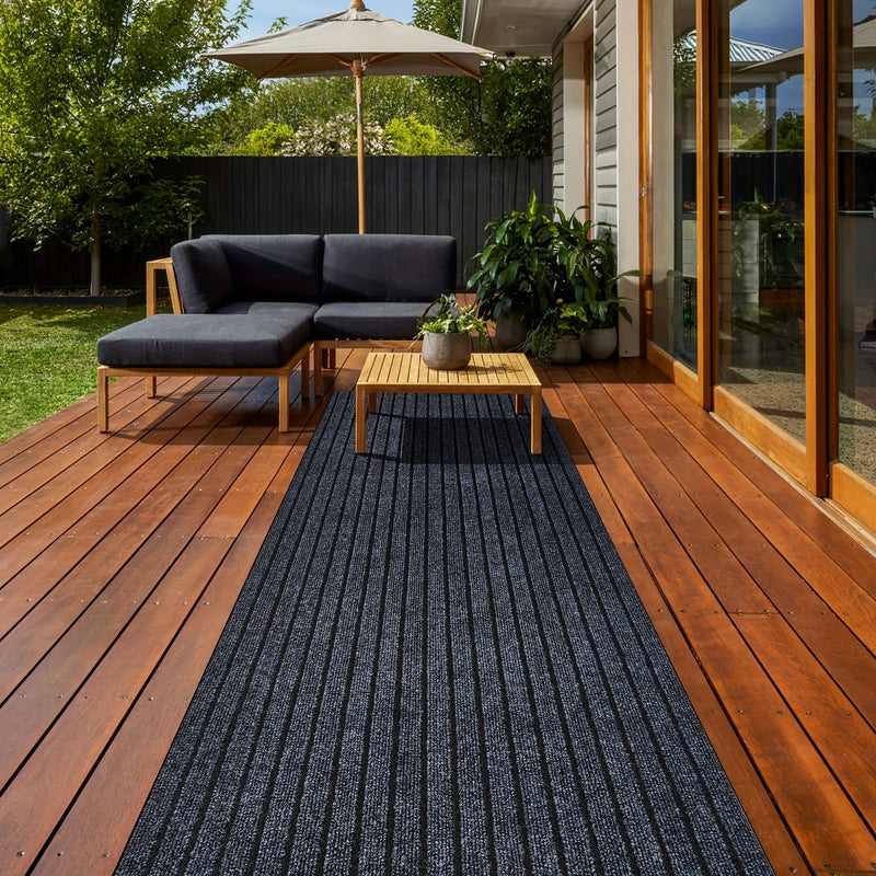 1pc Alfombrilla Antideslizante para Cocina con Base de Goma - Fácil de Limpiar, Tapete de PVC Duradero para Entrada, Dormitorio y Oficina - Diseño Rectangular Rayado, Alta Calidad & Ideal para Cocinas Modernas, Cubierta Decorativa para Suelo