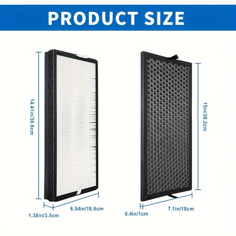 Juego de 2 filtros HEPA de repuesto compatible con purificadores de aire Rowenta INTENSE PURE de la serie PU40XX PU4010 PU4015 PU4020 PU4025, pieza # XD6074U0 XD6075 XD6070 XD6060 XD6065