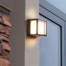 Lámpara de pared LED de grado industrial - Iluminación cálida IP44 para patios, balcones y escaleras al aire libre, diseño con marco negro y control de botón, voltaje de funcionamiento de 85V-265V, brillo de más de 3000 lumenes, lámpara de pared para int